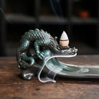 Spiritual Abacus Dragon Backflow Incense Burner – Ceramic Smoke Waterfall for Home Decor & Meditation