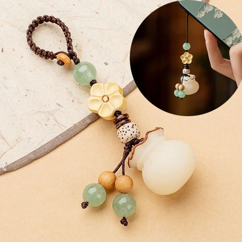 Spiritual Abacus Bodhi Flower Phone Charm – Fortune & Protection Accessory for Phones, Bags, and Gifts