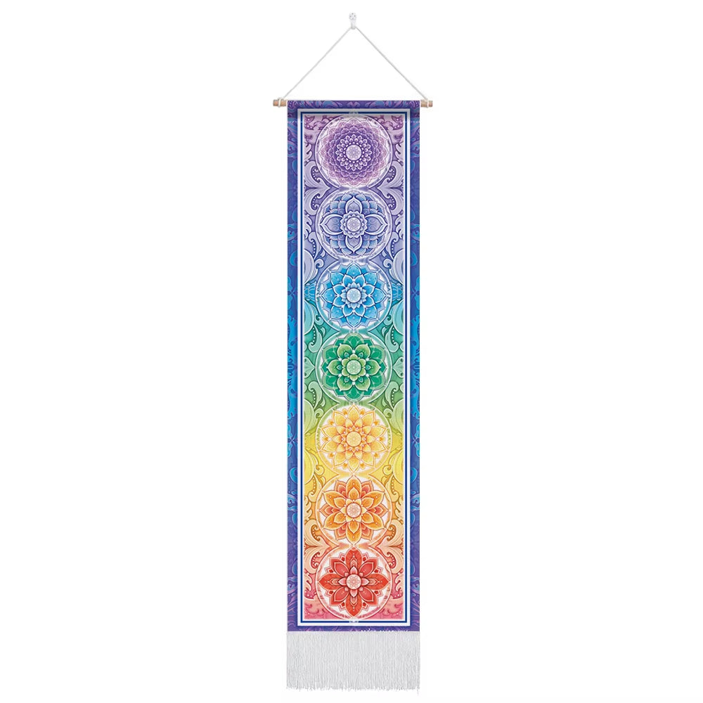 🧘‍♂️ Seven Chakra Wall Tapestry – Mandala Yoga & Meditation Wall Hanging Spiritual Room Décor for Energy Alignment & Mindful Living by Spiritual Abacus