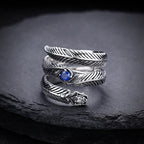 Spiritual Abacus Retro 925 Sterling Silver Leaf Ring