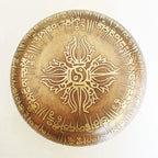 🥣 Nepal Handmade Singing Bowl Set – Buddha Mantra Design