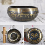 Spiritual Abacus 🥣 Tibetan Singing Bowl Set – Lotus Design for Meditation & Chakra Healing