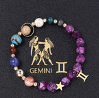 Spiritual Abacus Twelve Constellations Natural Stone Bracelet with Eight Planets