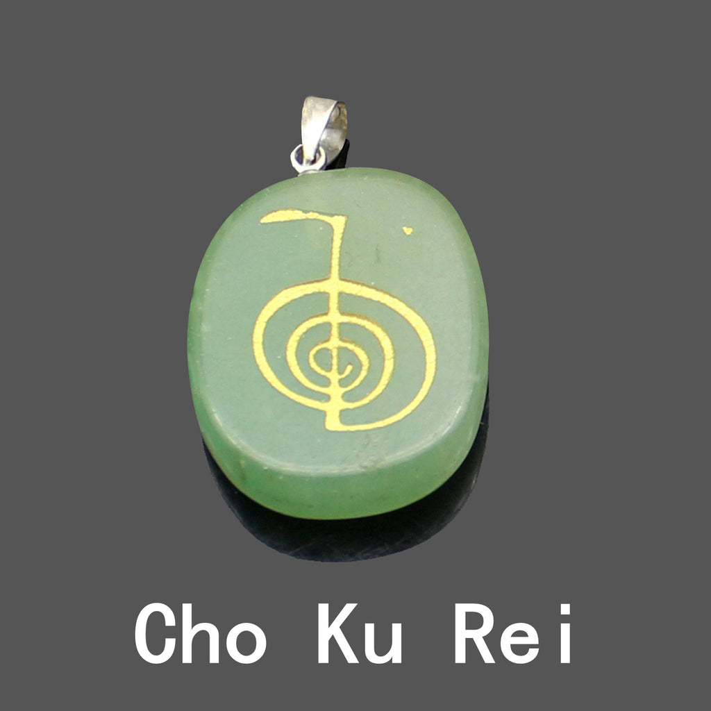 Spiritual Abacus Engraved Japanese Religious Reiki Healing Pattern Pendant