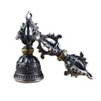 Spiritual Abacus 🕉️ S925 Pure Thai Silver Vajra & Bell Pendant – Ancient Buddhist Symbolism for Men