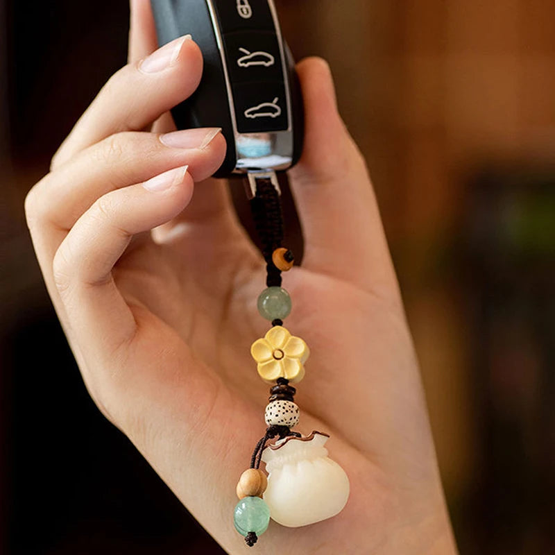 Spiritual Abacus Bodhi Flower Phone Charm – Fortune & Protection Accessory for Phones, Bags, and Gifts