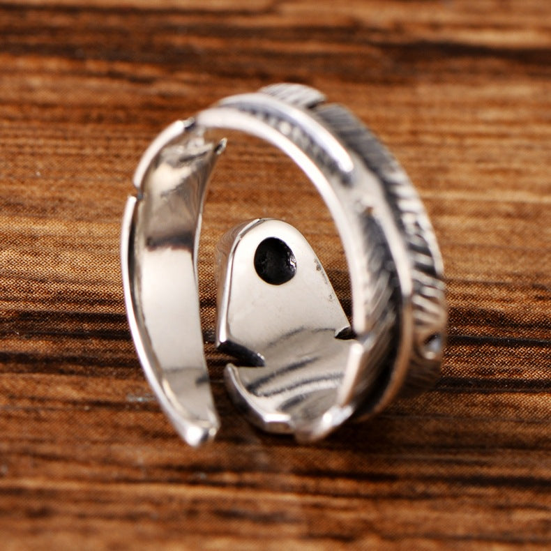 Spiritual Abacus 925 Sterling Silver Vintage Turquoise Inlay Leaf Couple Rings