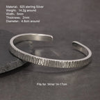 ⚪ Spiritual Abacus 925 Sterling Silver Tin Paper Bracelet – Handmade Retro Minimalist Jewelry for Men & Women