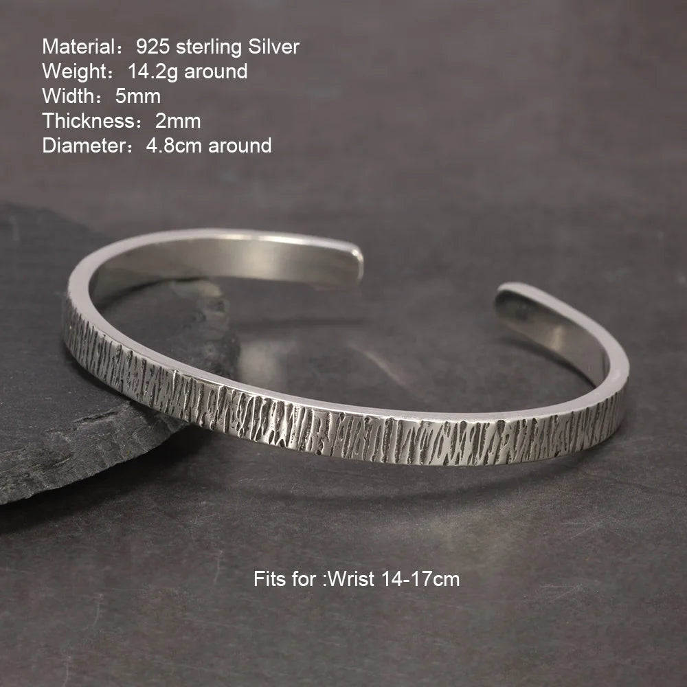 ⚪ Spiritual Abacus 925 Sterling Silver Tin Paper Bracelet – Handmade Retro Minimalist Jewelry for Men & Women