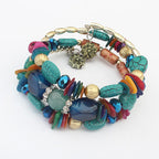 Spiritual Abacus™ Natural Pine Agate Beaded Wrap Bracelet