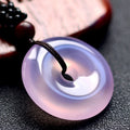 Spiritual Abacus Brazil Ice Flower Hibiscus Chalcedony Jade Buckle Pendant
