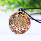 ✨ Spiritual Abacus Luminous Orgonite Sri Yantra Pendant – Chakra Healing & EMF Protection Necklace