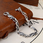 Spiritual Abacus New Vine Flower Sterling Silver Bracelet for Men