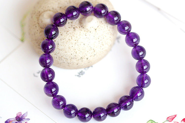 Spiritual Abacus™ Natural Amethyst Beaded Bracelet – Calming Crystal Bracelet for Balance, Protection & Mindfulness