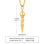 Spiritual Abacus ⚔️ Gandhanra Stainless Steel Tibetan Vajra Dagger Pendant