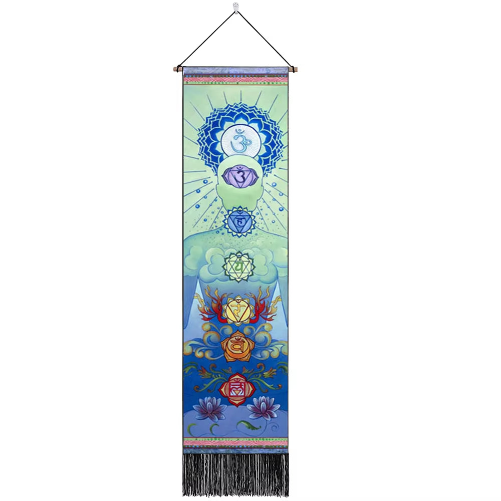 🧘‍♂️ Seven Chakra Wall Tapestry – Mandala Yoga & Meditation Wall Hanging Spiritual Room Décor for Energy Alignment & Mindful Living by Spiritual Abacus