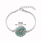 🕉️ Spiritual Abacus Mandala & Om Symbol Jewelry Set – Charm Earrings + Necklace for Women