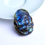 Spiritual Abacus Natural Labradorite Raw Crystal Blue Light Elephant Baby Pendant & Ornament
