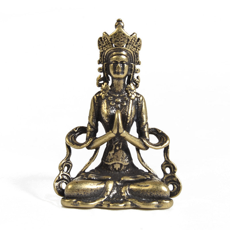 Spiritual Abacus Brass Buddha Statue Zen Meditation Decoration