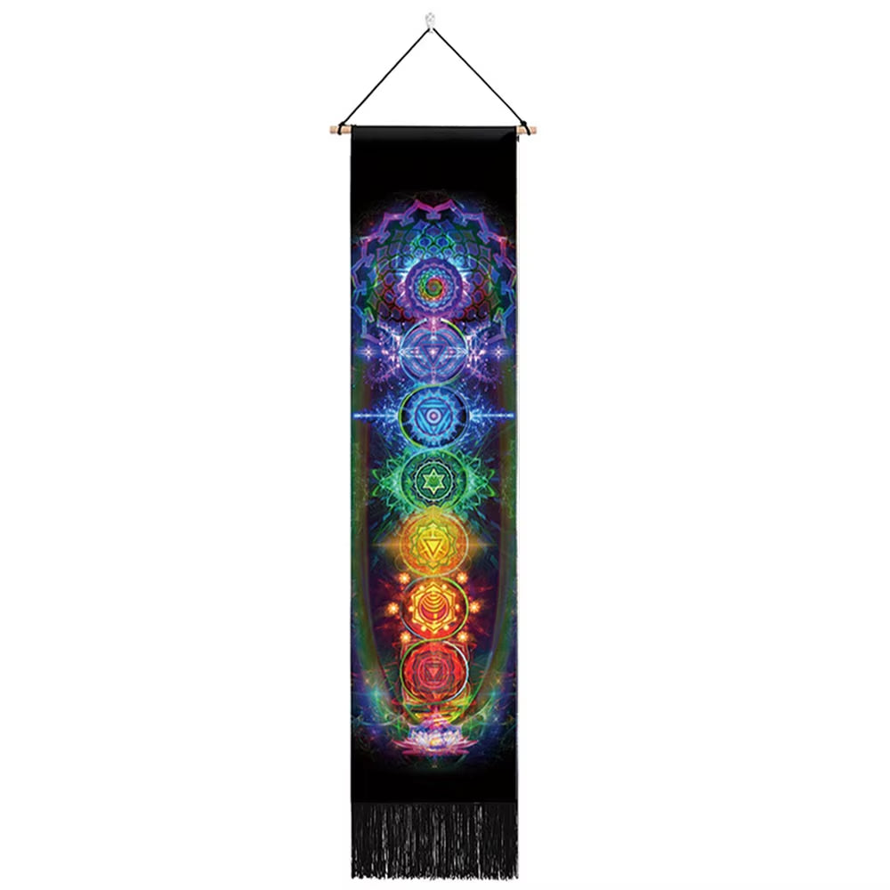 🧘‍♂️ Seven Chakra Wall Tapestry – Mandala Yoga & Meditation Wall Hanging Spiritual Room Décor for Energy Alignment & Mindful Living by Spiritual Abacus