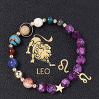 Spiritual Abacus Twelve Constellations Natural Stone Bracelet with Eight Planets