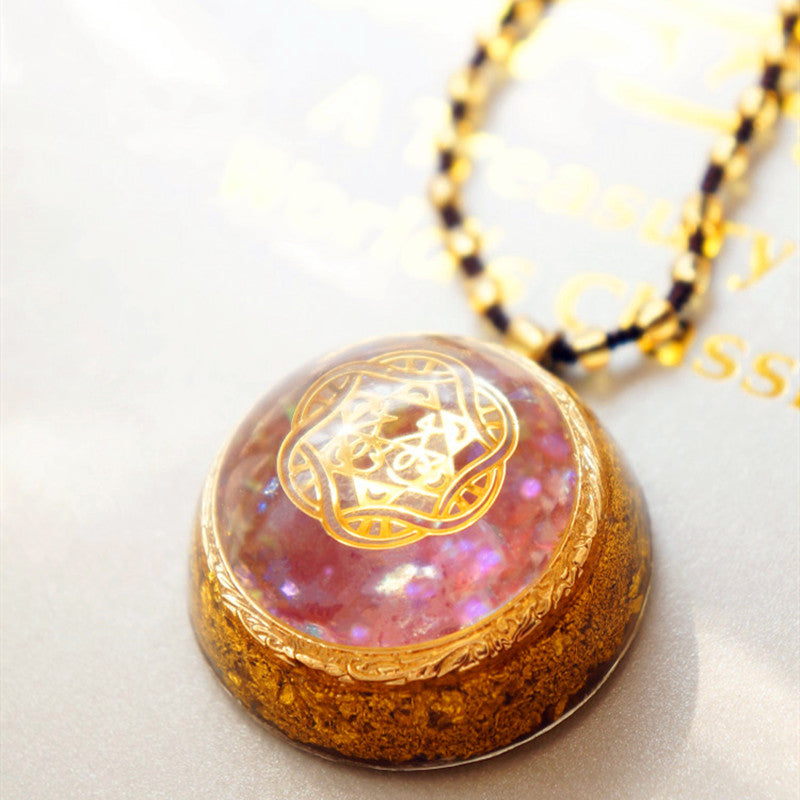 Spiritual Abacus Bonanza Wish Heart Fortune Charm Pendant Necklace