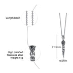 Spiritual Abacus ⚔️ Gandhanra Stainless Steel Tibetan Vajra Dagger Pendant