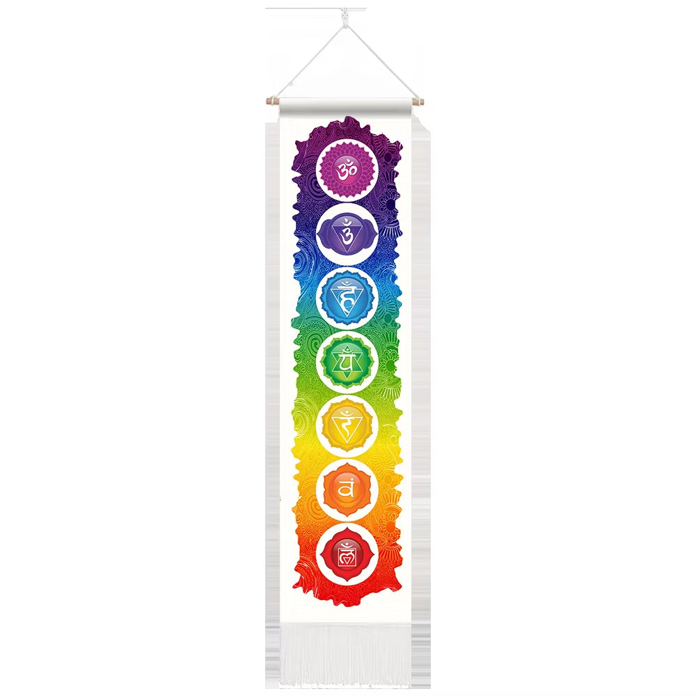 🧘‍♂️ Seven Chakra Wall Tapestry – Mandala Yoga & Meditation Wall Hanging Spiritual Room Décor for Energy Alignment & Mindful Living by Spiritual Abacus