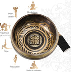 🥣 Nepal Handmade Singing Bowl Set – Buddha Mantra Design