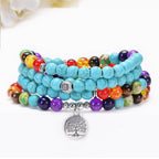 Spiritual Abacus™ Yoga OM Tree of Life & Lotus Pendant Bracelet