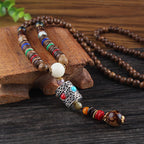 Spiritual Abacus™ Retro Buddha Beads Sweater Chain – Long Boho Meditation Necklace