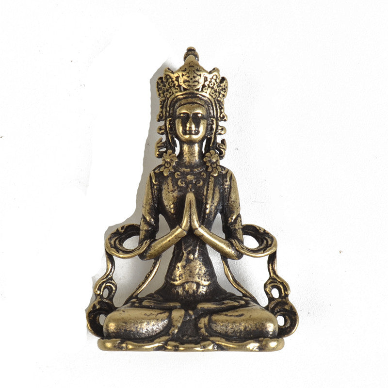 Spiritual Abacus Brass Buddha Statue Zen Meditation Decoration