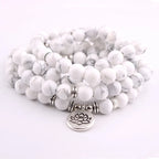 Spiritual Abacus White Pine 108 Mala Beads – Natural Prayer Bracelet or Necklace for Men & Women