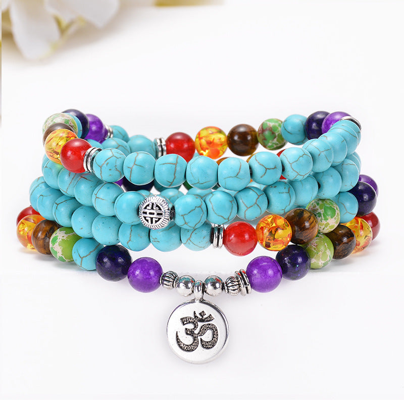 Spiritual Abacus™ Yoga OM Tree of Life & Lotus Pendant Bracelet