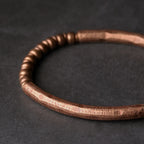 Spiritual Abacus Viking Hammered Copper Bracelet – Hand-Forged Pure Copper Cuff for Men & Women, Retro Oxidized Unisex Jewelry