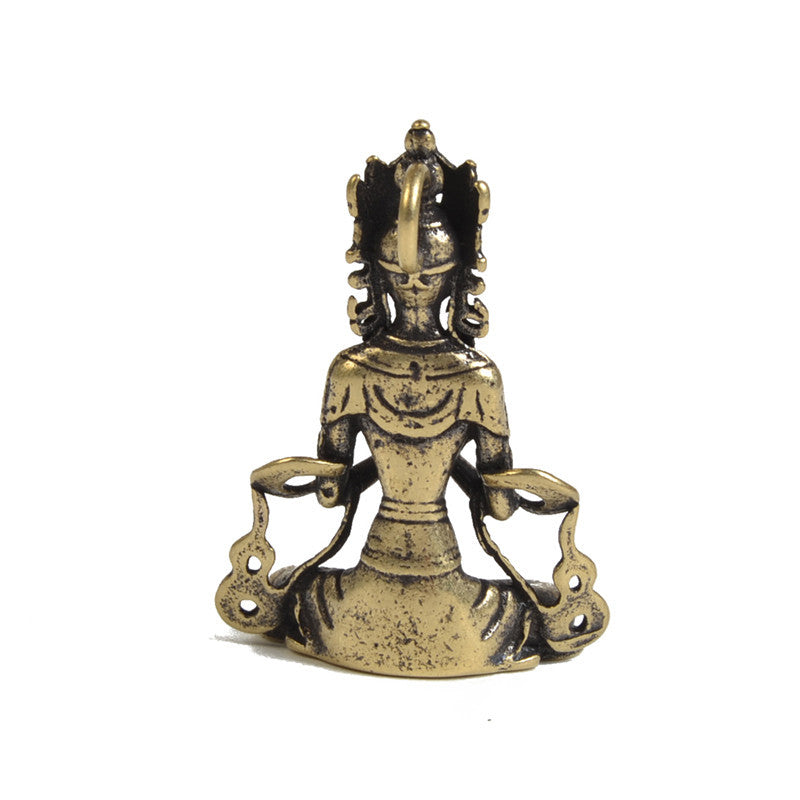 Spiritual Abacus Brass Buddha Statue Zen Meditation Decoration