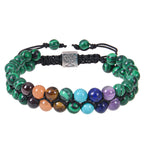 🌈 Spiritual Abacus 7 Chakra Stone Bead Yoga Meditation Bracelet (6mm)