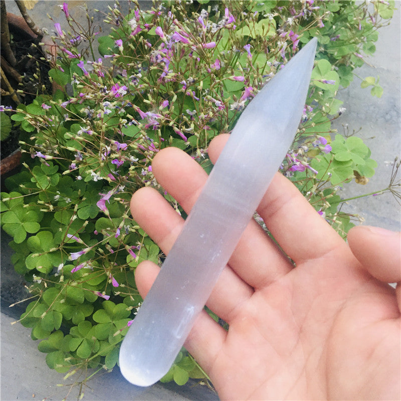 Spiritual Abacus™ Meditation Healing Stone – Natural Gypsum Crystal for Energy Cleansing & Spiritual Balance