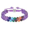 🌈 Spiritual Abacus 7 Chakra Stone Bead Yoga Meditation Bracelet (6mm)