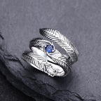 Spiritual Abacus Retro 925 Sterling Silver Leaf Ring
