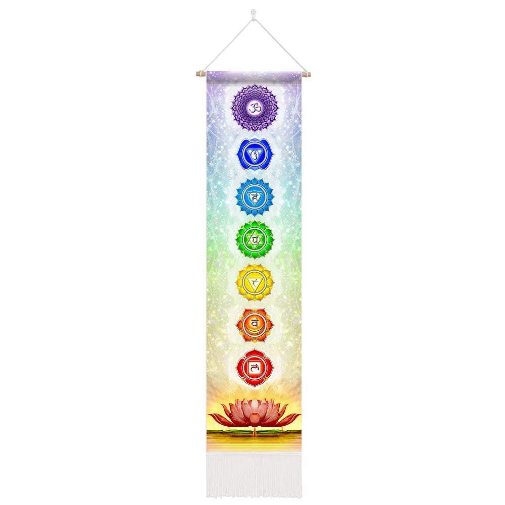 🧘‍♂️ Seven Chakra Wall Tapestry – Mandala Yoga & Meditation Wall Hanging Spiritual Room Décor for Energy Alignment & Mindful Living by Spiritual Abacus