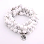Spiritual Abacus White Pine 108 Mala Beads – Natural Prayer Bracelet or Necklace for Men & Women