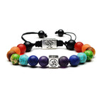 Spiritual Abacus 🌈 Double Layer 7 Chakra Healing Bracelet – Lava Stone & Gem Beads