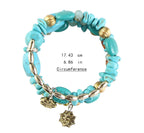 Spiritual Abacus™ Natural Pine Agate Beaded Wrap Bracelet