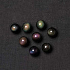 Spiritual Abacus™ Rainbow Eye Obsidian Pendant Necklace – Natural Good Luck Pearl Amulet for Women