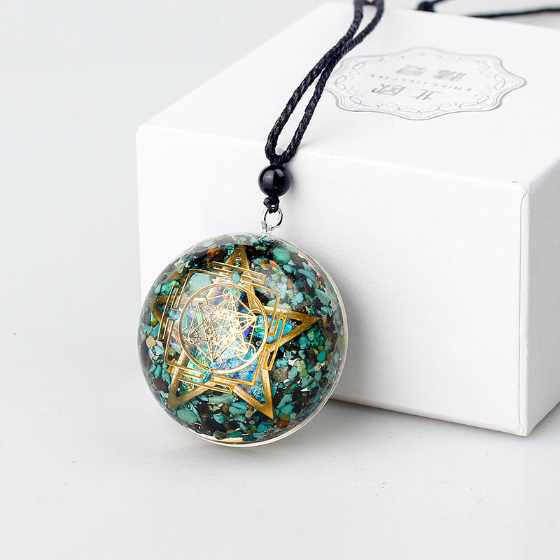 Spiritual Abacus™ Orgone Gemstone Pendant – Energy Harmony Yoga Necklace