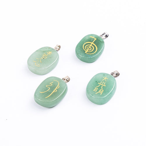 Spiritual Abacus Engraved Japanese Religious Reiki Healing Pattern Pendant