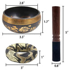 🥣 Spiritual Abacus 8cm Tibetan Singing Bowl Handcrafted Sound Bowl for Meditation, Yoga & Healing Rituals