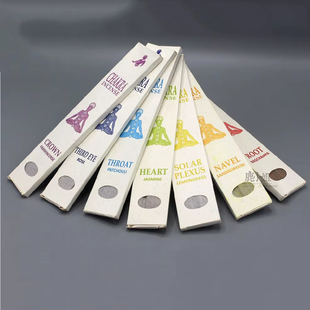 Spiritual Abacus Nepal Seven Chakras Stick Incense 15 Natural Sticks for Yoga, Meditation & Mind Purification – Handmade in Nepal