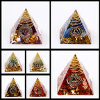 Spiritual Abacus Natural Crystal Gravel Pyramid Epoxy Decoration